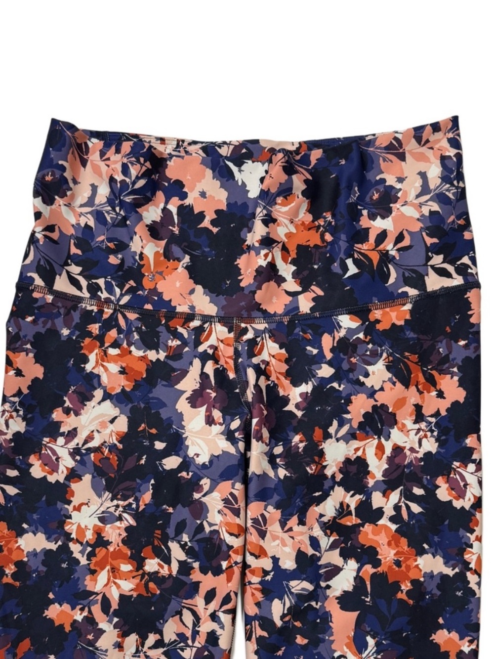 Old Navy Powersoft Go-Dry Extra High Rise Leggings Floral Blue Coral Women’s M